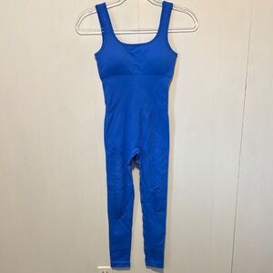 Blue Sleeveless Jumpsuit